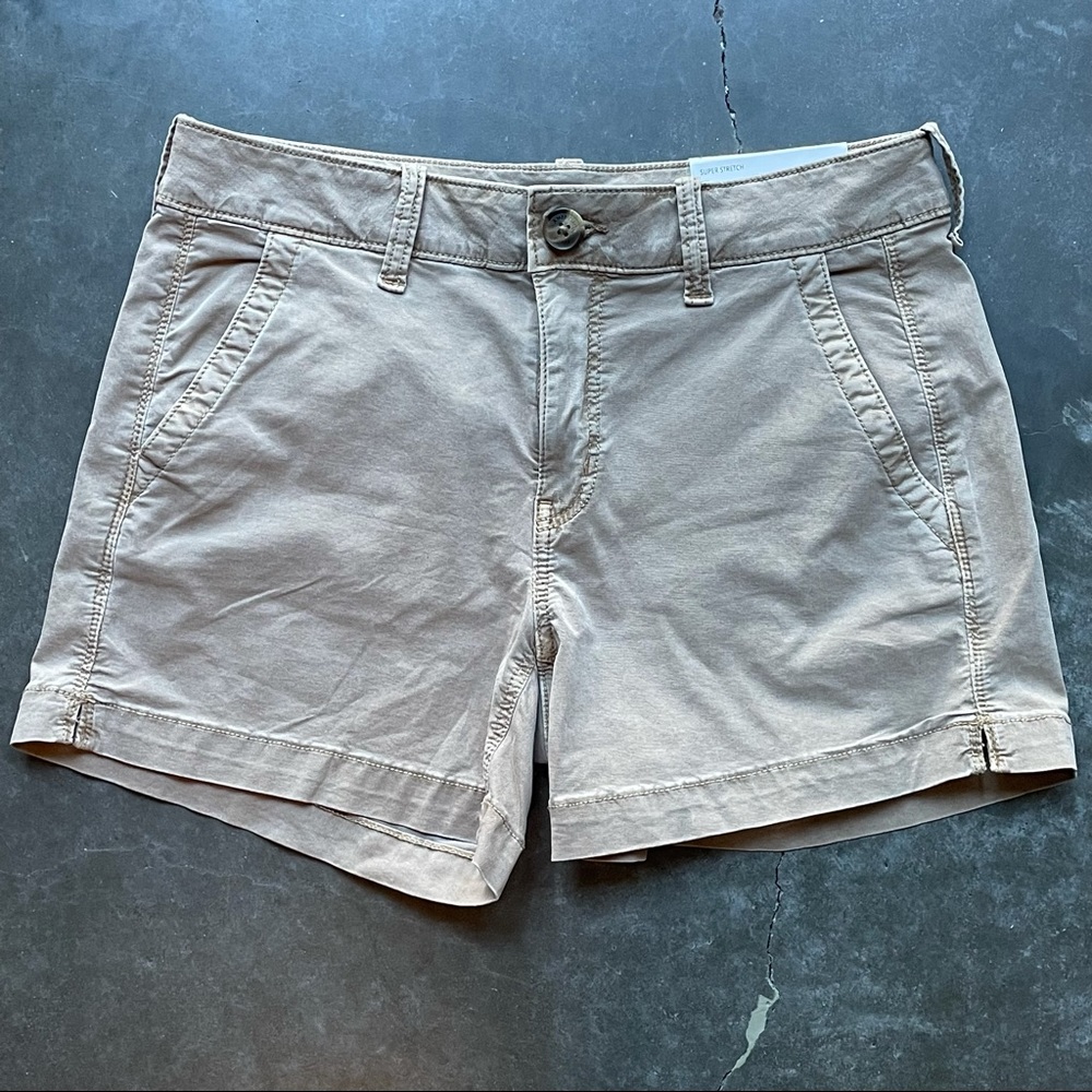 Tan/khaki midi length American Eagle shorts